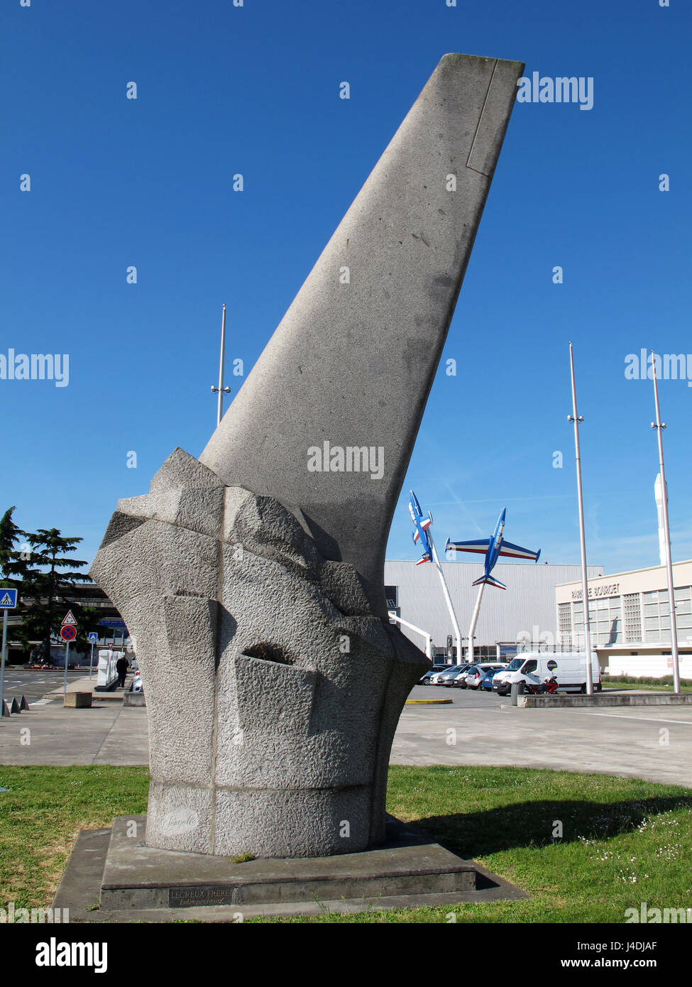 Au pilote d'essais et a l'equipage monument, l'air et de l'espace, Paris Le Bourget, Le Bourget, Seine-Saint-Denis, Ile-de-France, France, Europe Banque D'Images