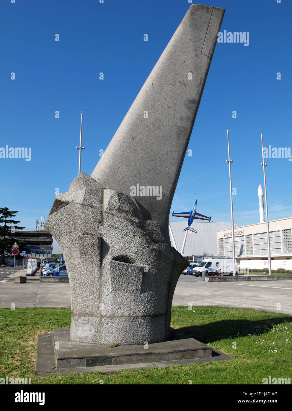 Au pilote d'essais et a l'equipage monument, l'air et de l'espace, Paris Le Bourget, Le Bourget, Seine-Saint-Denis, Ile-de-France, France, Europe Banque D'Images
