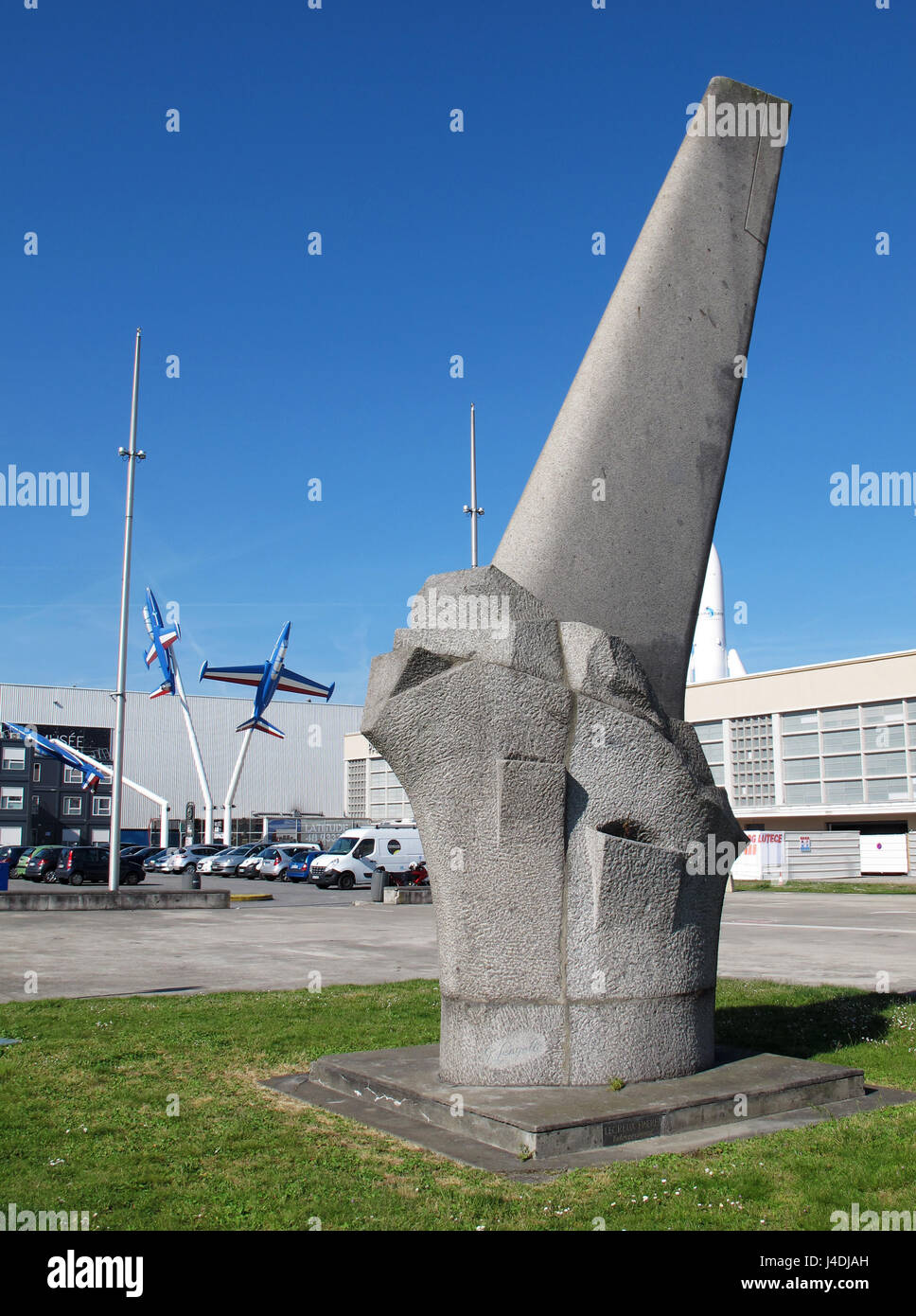 Au pilote d'essais et a l'equipage monument, l'air et de l'espace, Paris Le Bourget, Le Bourget, Seine-Saint-Denis, Ile-de-France, France, Europe Banque D'Images