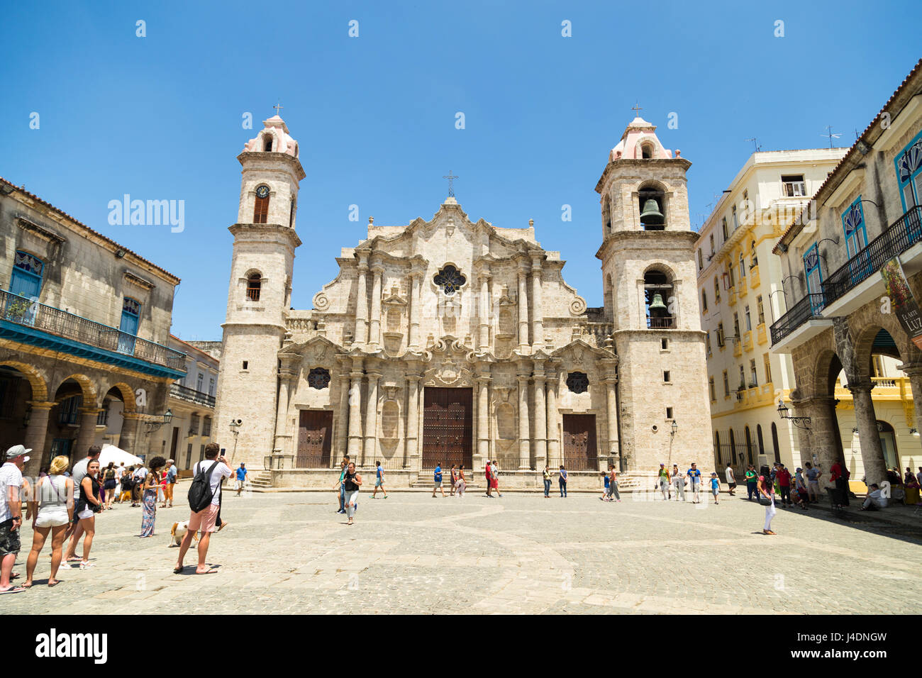 La Cathédrale San Cristobal de La Havane, Cuba Banque D'Images