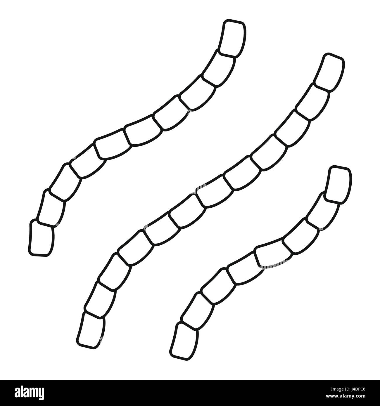 L'Escherichia coli, l'icône de style contour Illustration de Vecteur L'Escherichia coli, l'icône de style contour Illustration de Vecteur