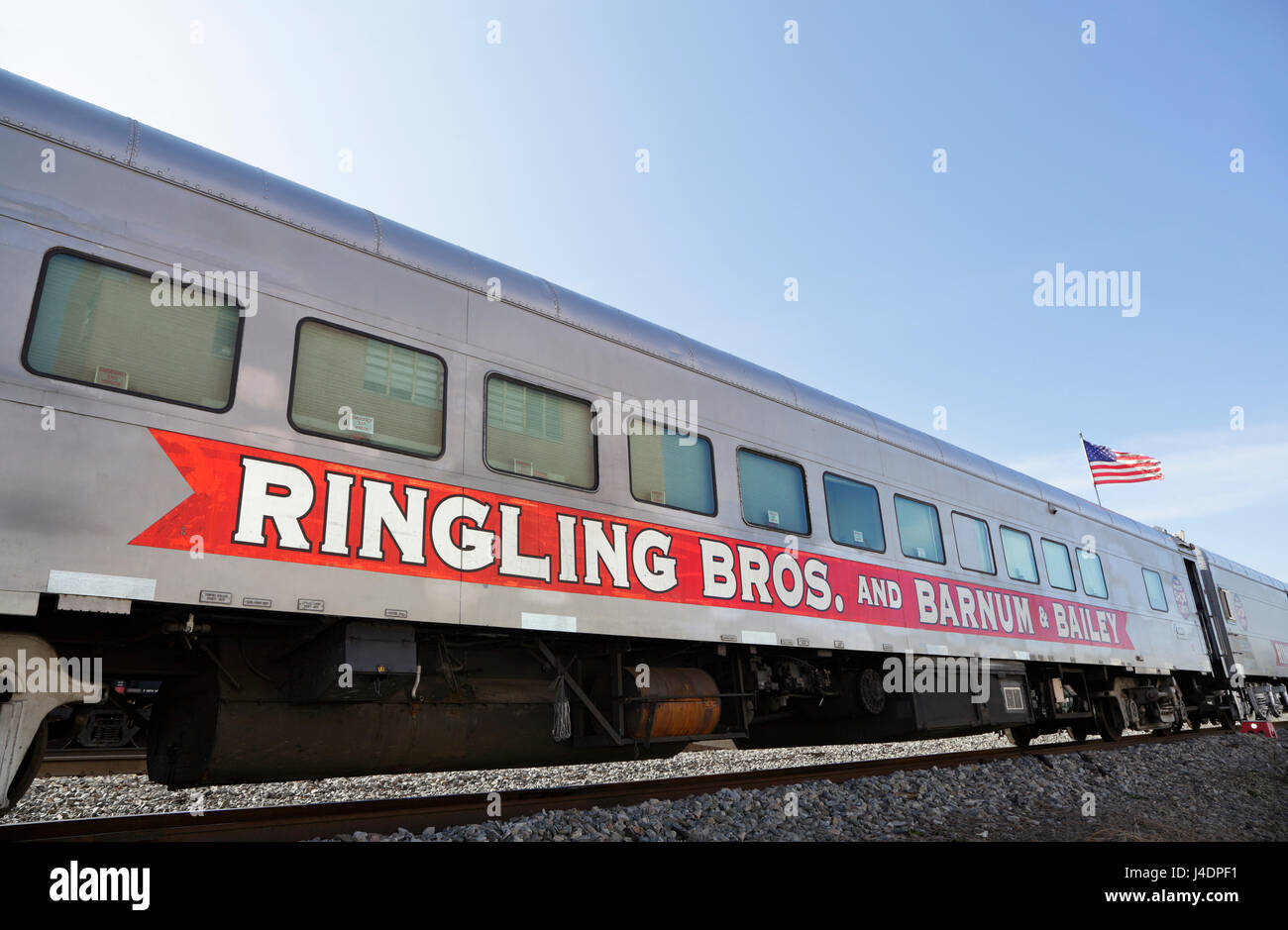 Ringling Bros and Barnum & Bailey circus train, North Carolina, États-Unis Banque D'Images