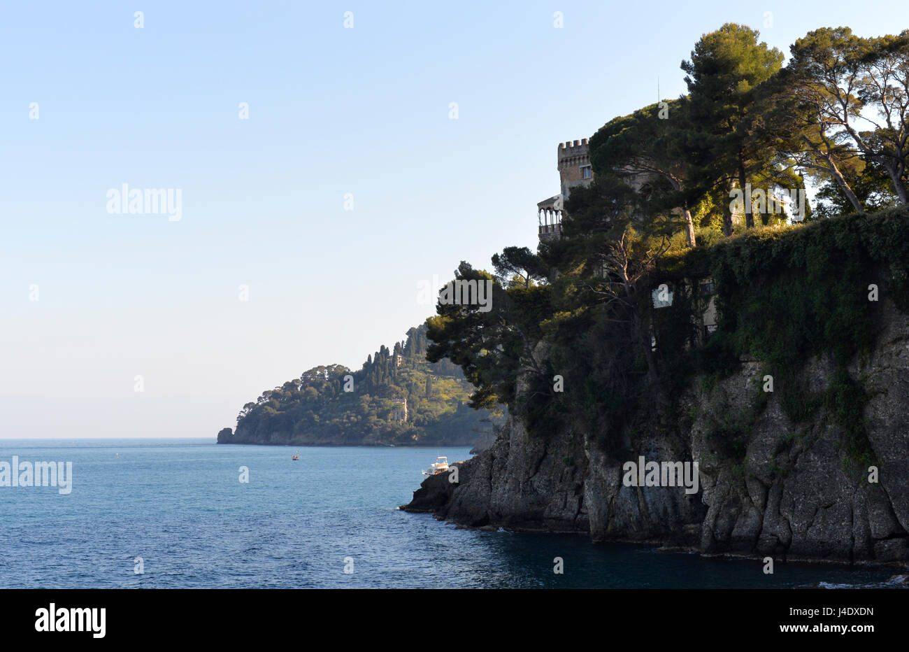Château Paraggi, villa Bonomi Bolchini, Portofino, Paraggi, Santa Margherita Ligure, Italie Banque D'Images