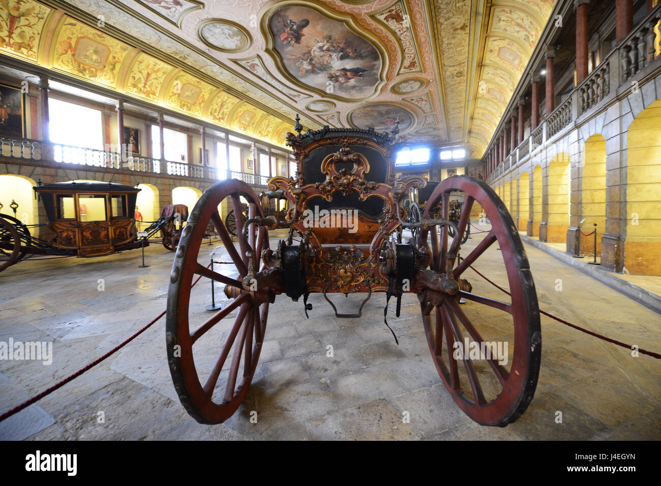 L'entraîneur National Museum est l'une des plus belles collections de voitures historiques dans le monde, étant l'un des musées les plus visités dans la région de Lisbonne. Banque D'Images