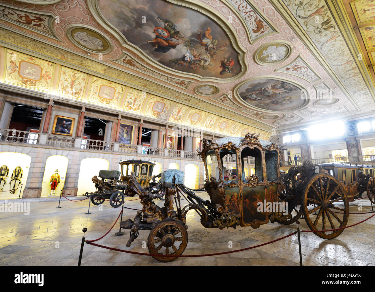 L'entraîneur National Museum est l'une des plus belles collections de voitures historiques dans le monde, étant l'un des musées les plus visités dans la région de Lisbonne. Banque D'Images
