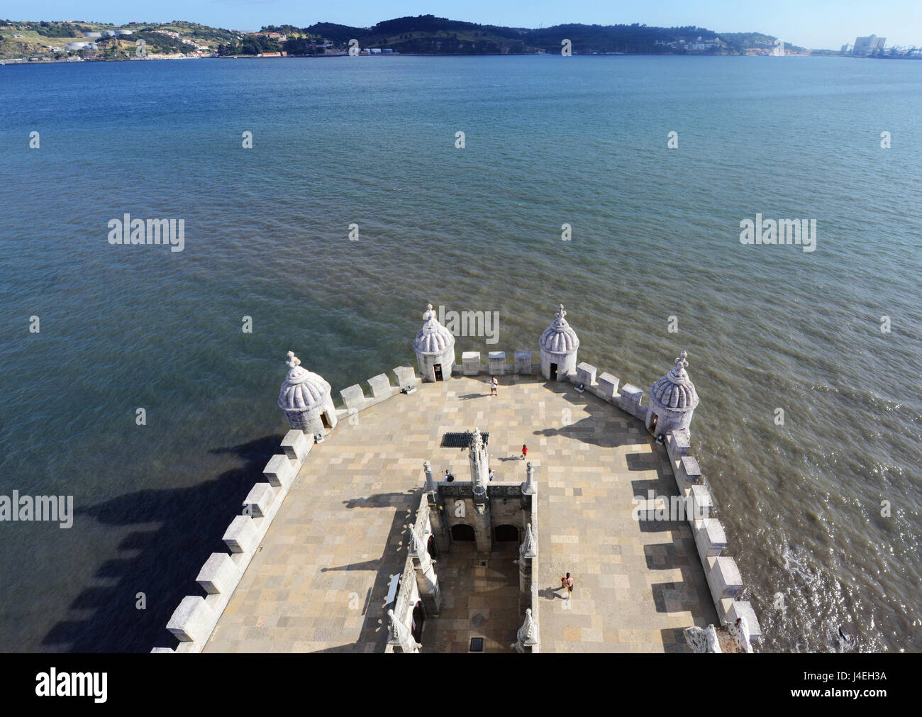 La Tour de Belém ou la tour de St Vincent est une tour fortifiée Banque D'Images