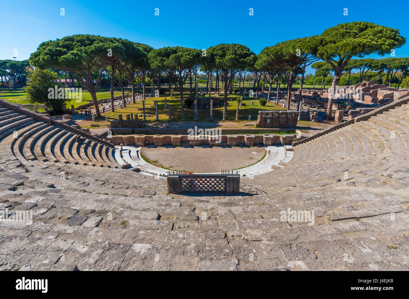ROME, ITALIE - Le parc archéologique d'Ostia Antica, ruines de l'Empire romain. Banque D'Images