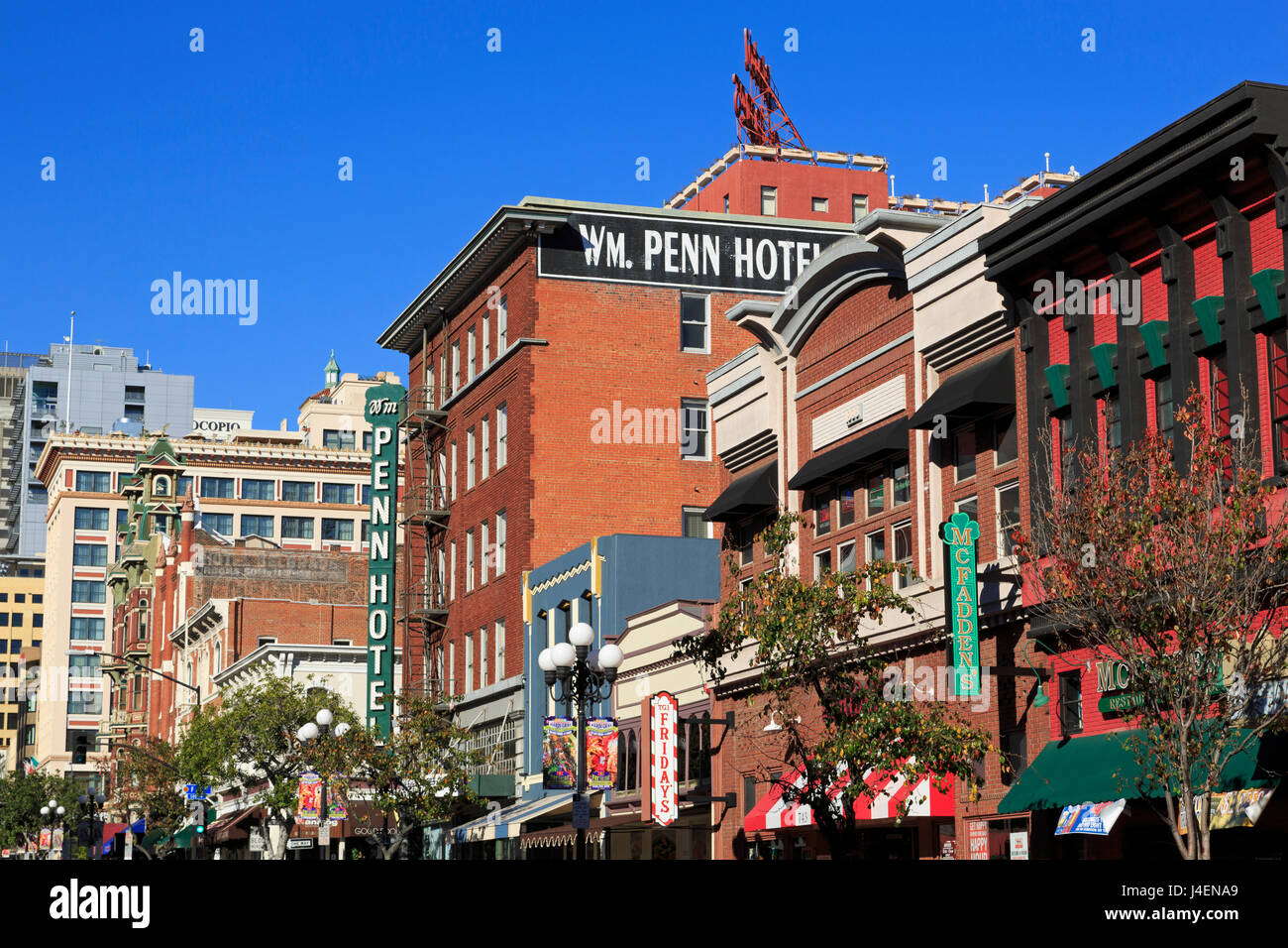 Cinquième Avenue, Gaslamp Quarter, San Diego, Californie, États-Unis d'Amérique, Amérique du Nord Banque D'Images