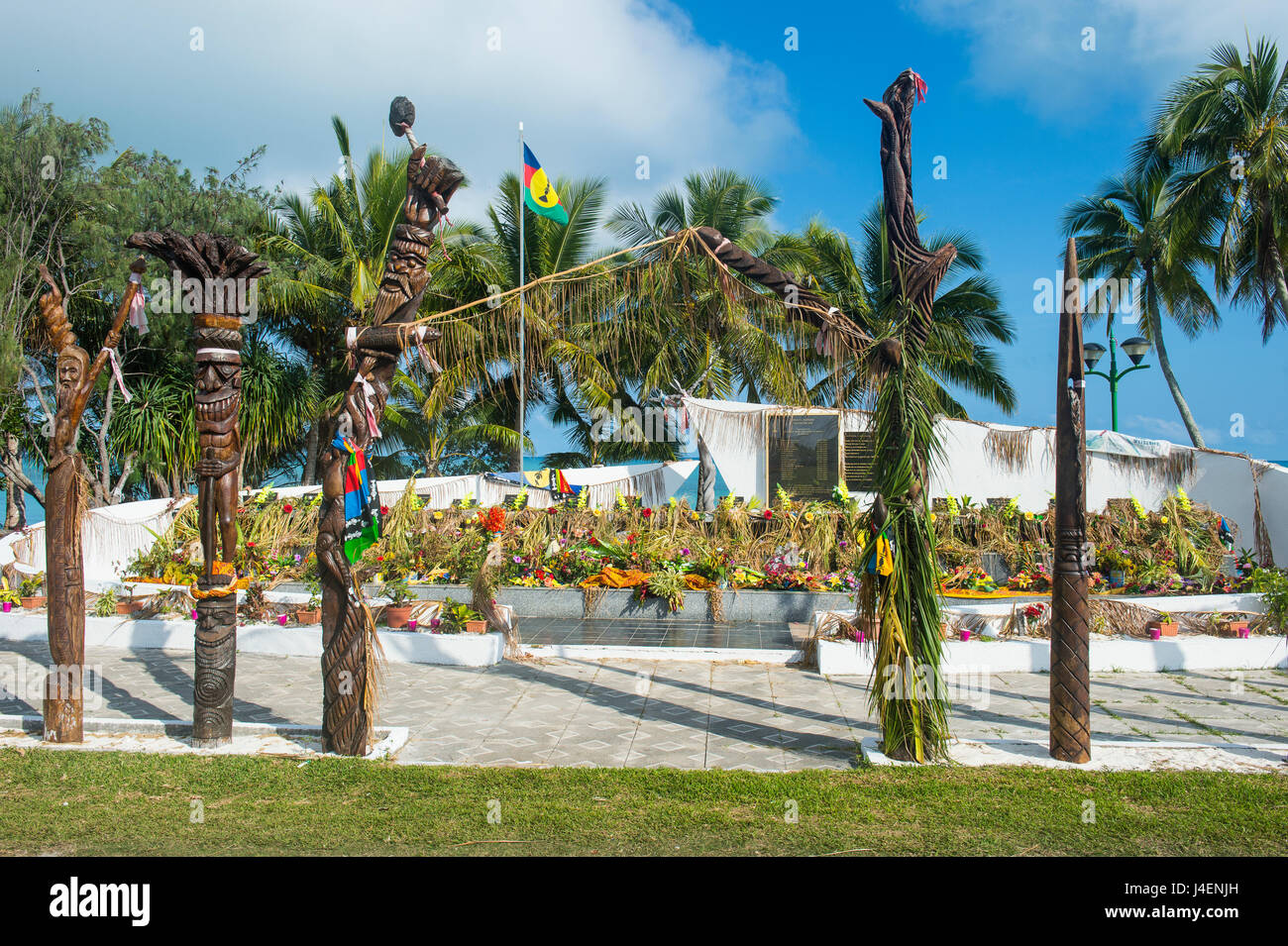 Monument des Dix-Neuf (monument de 19), Ouvéa, Îles Loyauté, Nouvelle-Calédonie, Pacifique Banque D'Images