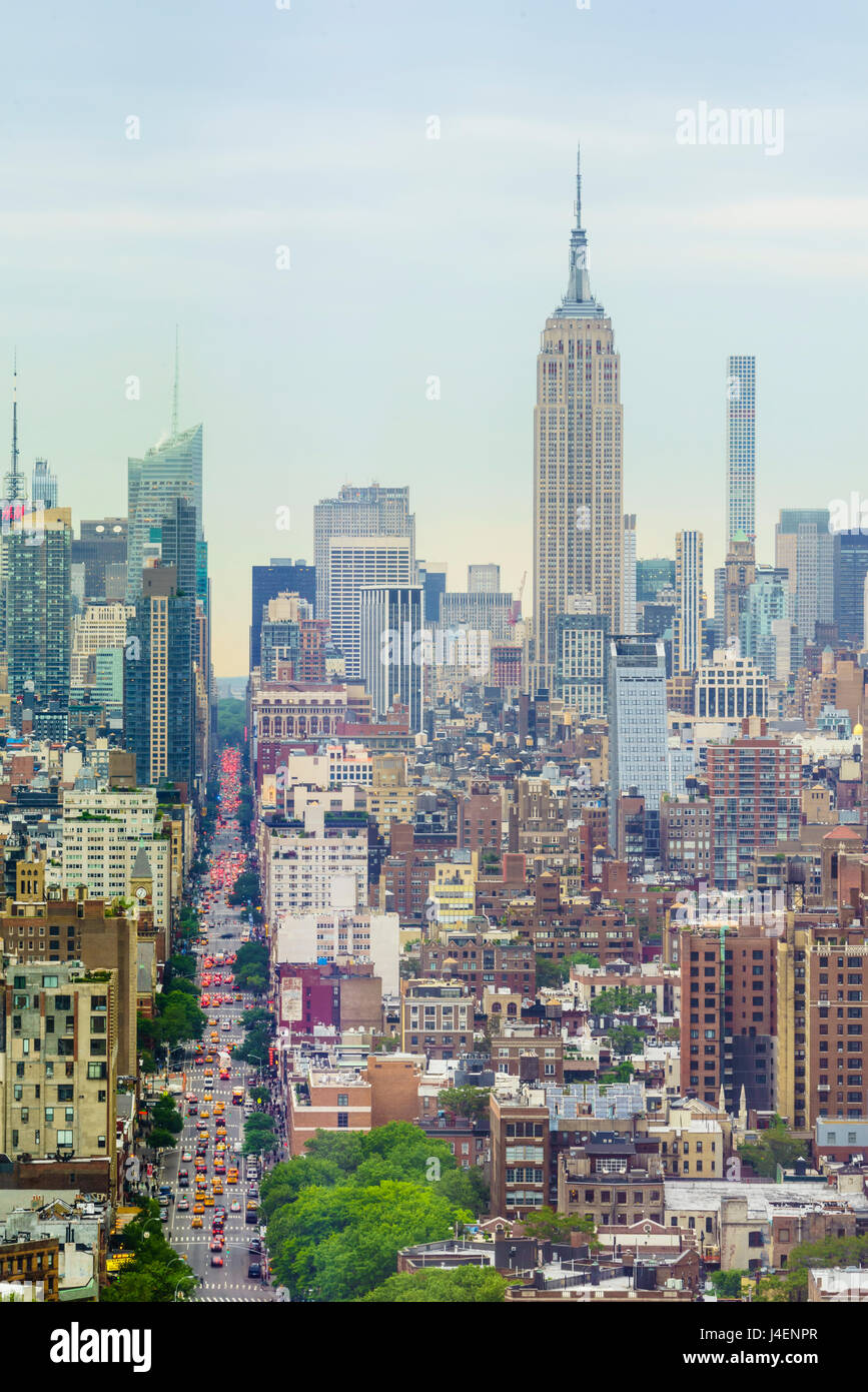 L'Empire State Building et Manhattan skyline, New York City, États-Unis d'Amérique, Amérique du Nord Banque D'Images