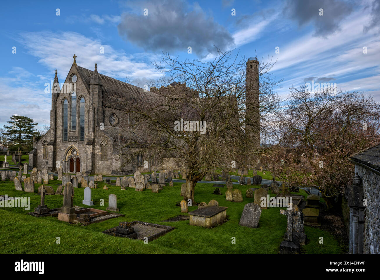 La Cathédrale St Canice, Kilkenny, comté de Kilkenny, Leinster, République d'Irlande, Europe Banque D'Images