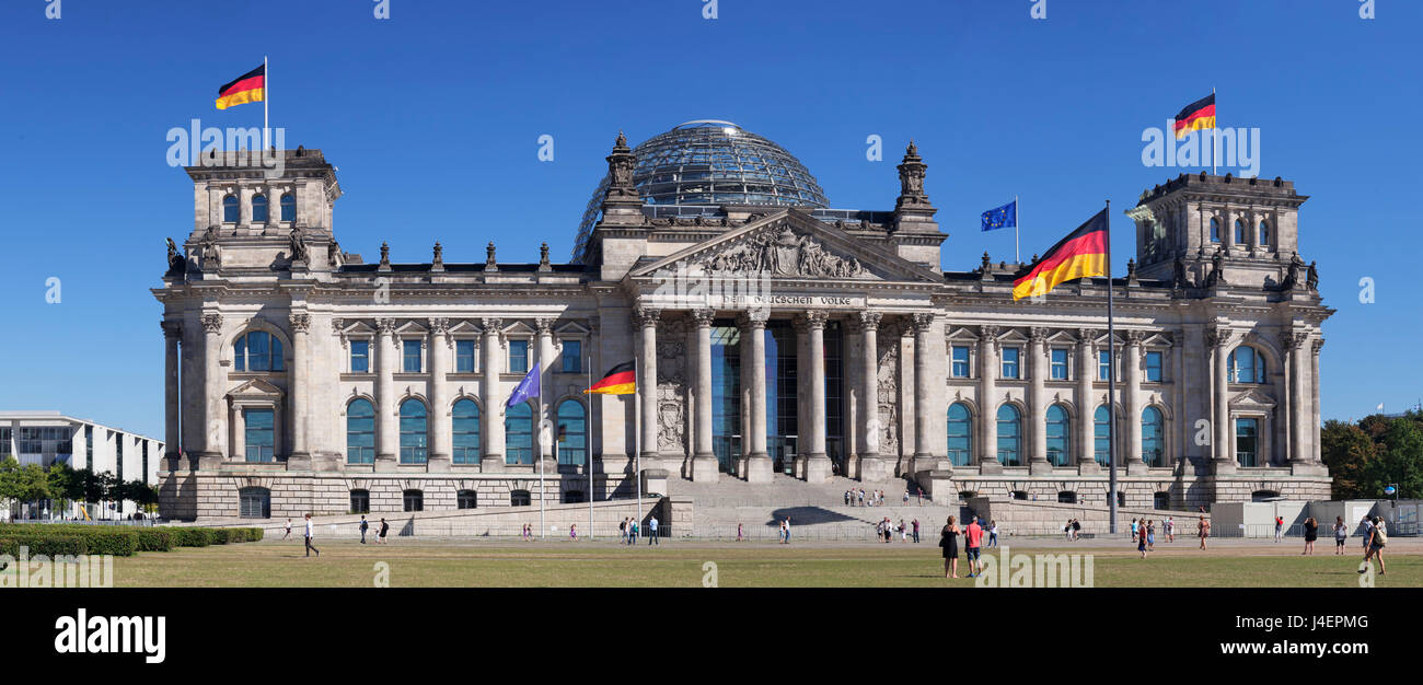 Bâtiment du Parlement, le Reichstag Dome, par Norman Foster, architecte, Mitte, Berlin, Germany, Europe Banque D'Images