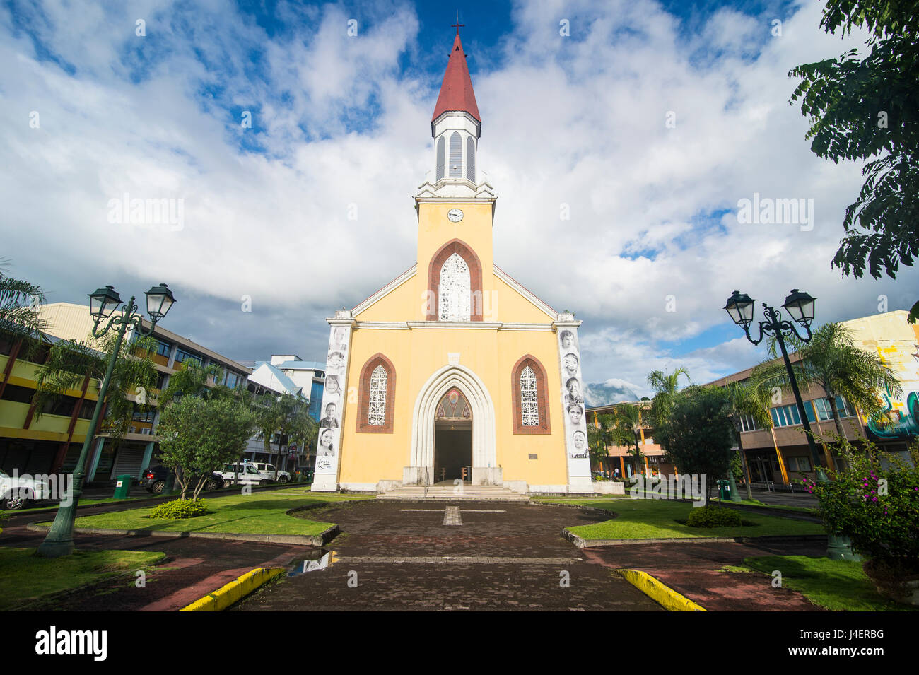 Diocèse catholique romain de Papeete, Tahiti, Iles de la société, Polynésie Française, Pacifique Banque D'Images