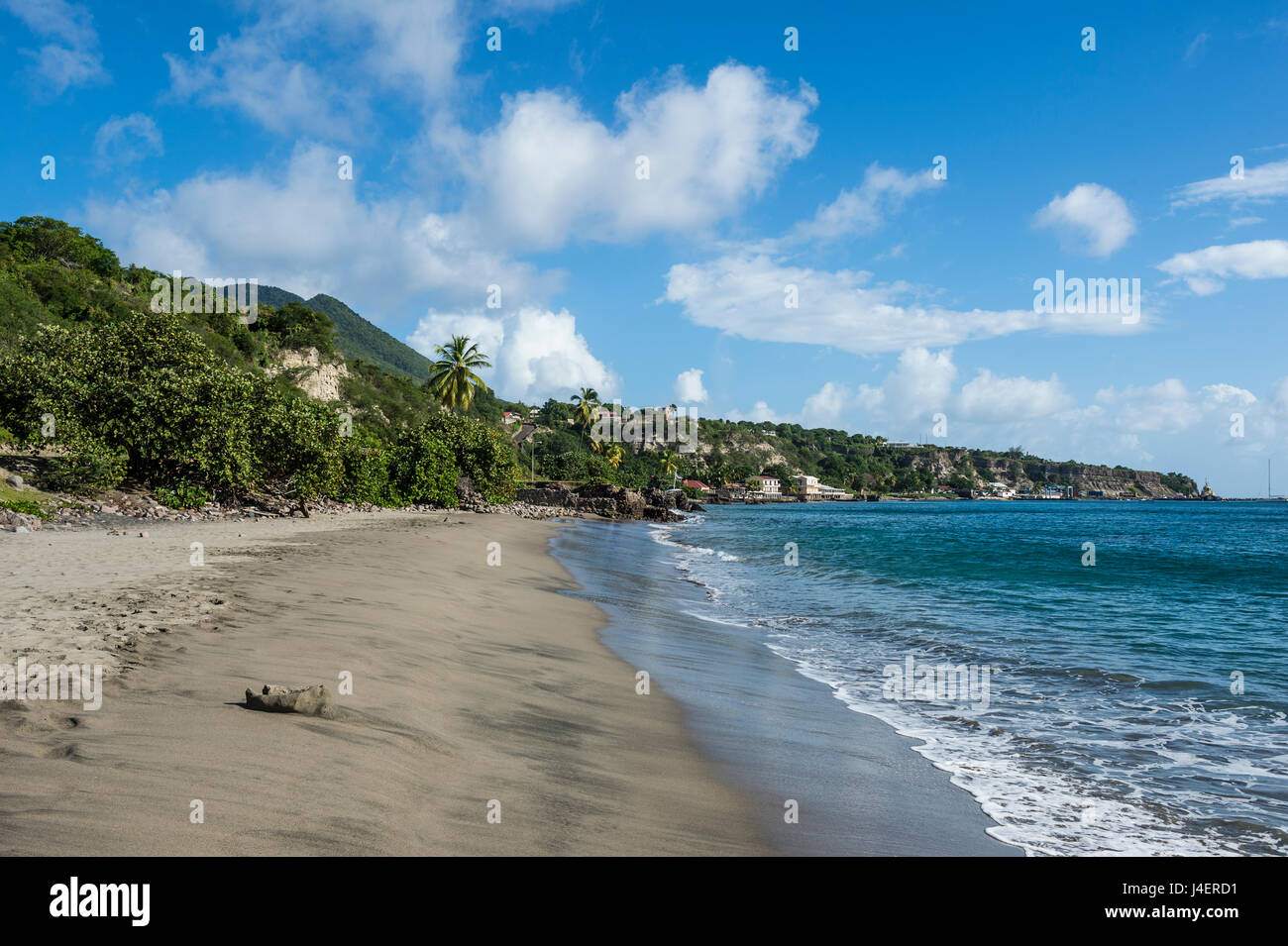 La plage de Oranjestad, Saint-Eustache, Statia, Netherland Antilles, Antilles, Caraïbes, Amérique Centrale Banque D'Images