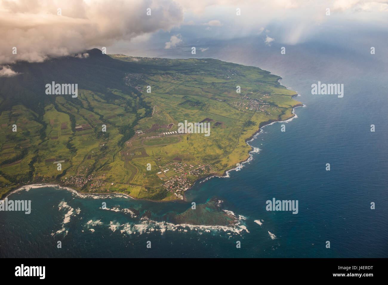 Vue aérienne de Saint Kitts, Saint Kitts et Nevis, Antilles, Caraïbes, Amérique Centrale Banque D'Images