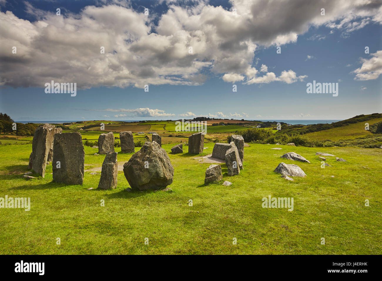 Cercle de pierres de Drombeg, près de Clonakilty, dans le comté de Cork, Munster, République d'Irlande, Europe Banque D'Images