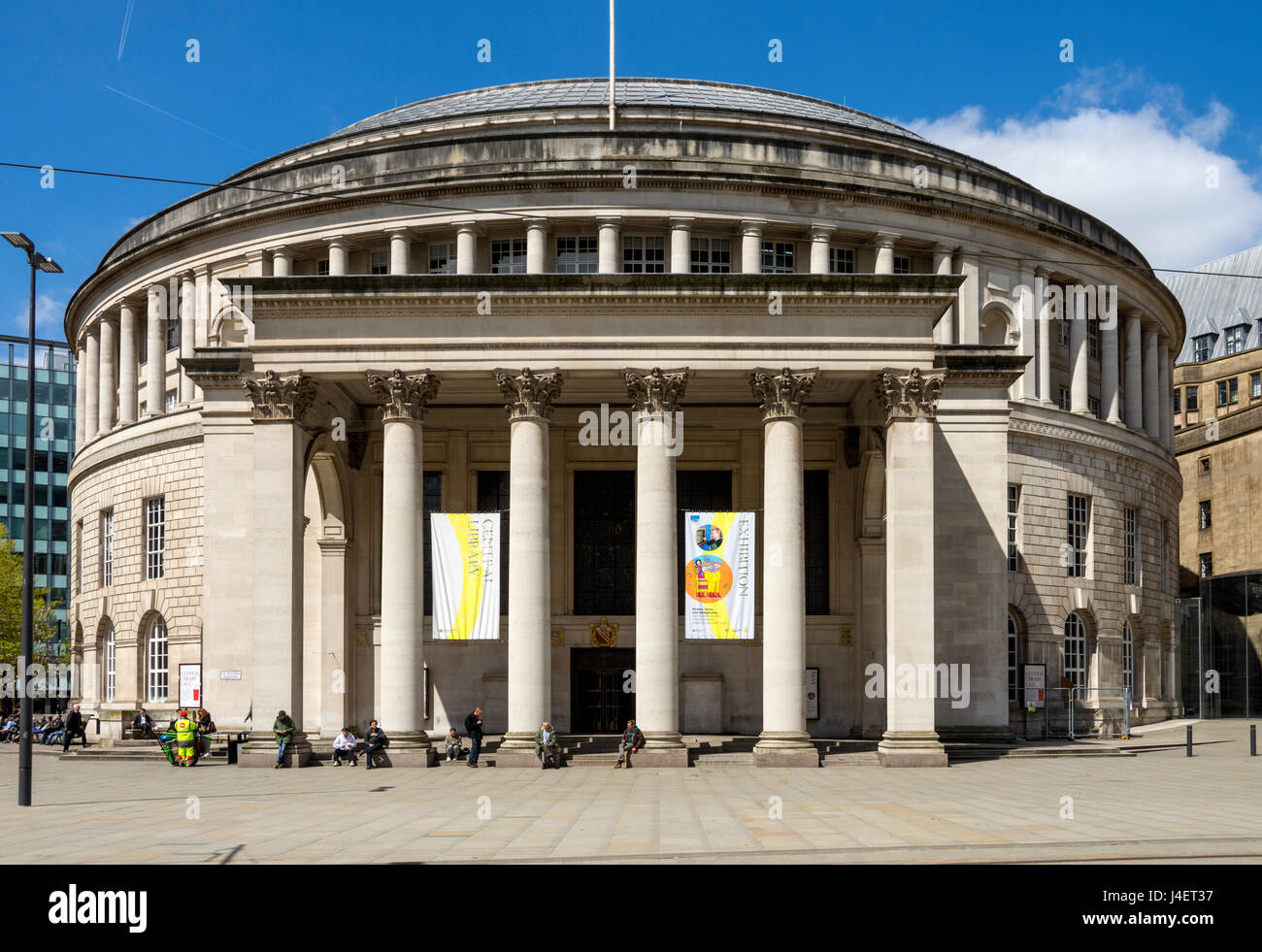 Le bâtiment de la bibliothèque centrale (E. Vincent Harris 1934), place Saint-Pierre, Manchester, Royaume-Uni Banque D'Images