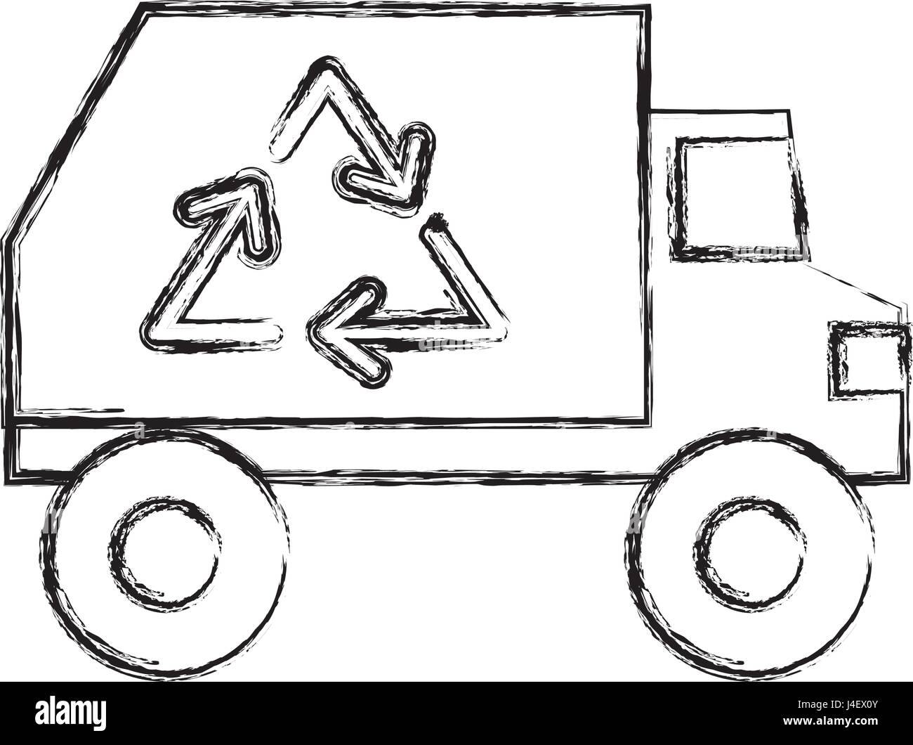 L'icône du chariot de recyclage Illustration de Vecteur