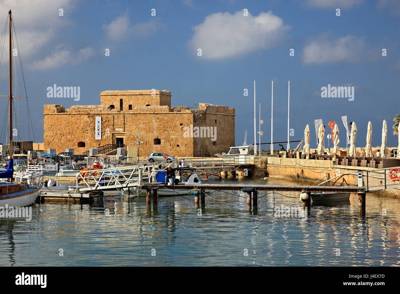 Le château de Paphos , Chypre.de Paphos est sur des 2 Capitales européennes de cullture pour 2017. Banque D'Images