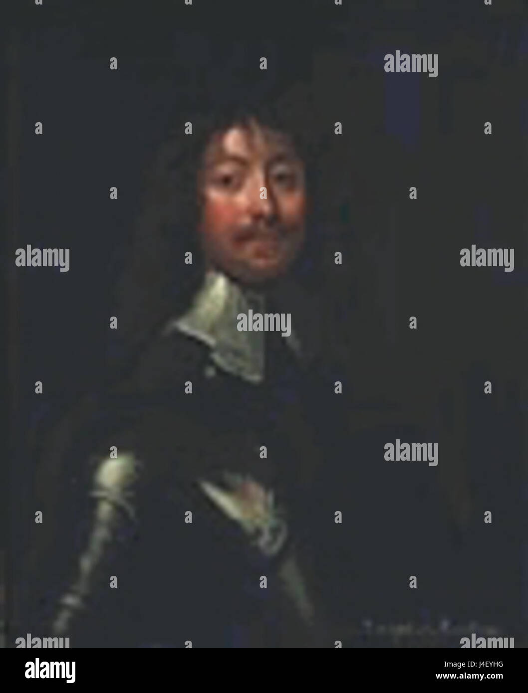 James Graham (1612–1650) était un noble, soldat et poète écossais. En tant que 1er marquis de Montrose, il dirige les forces royalistes pendant la guerre civile anglaise, remportant des victoires notables telles que celles de Tippermuir et Kilsyth. Capturé en 1650, il est exécuté à Édimbourg. Son héritage en tant que tacticien militaire et héros romantique perdure dans l'histoire écossaise. Banque D'Images