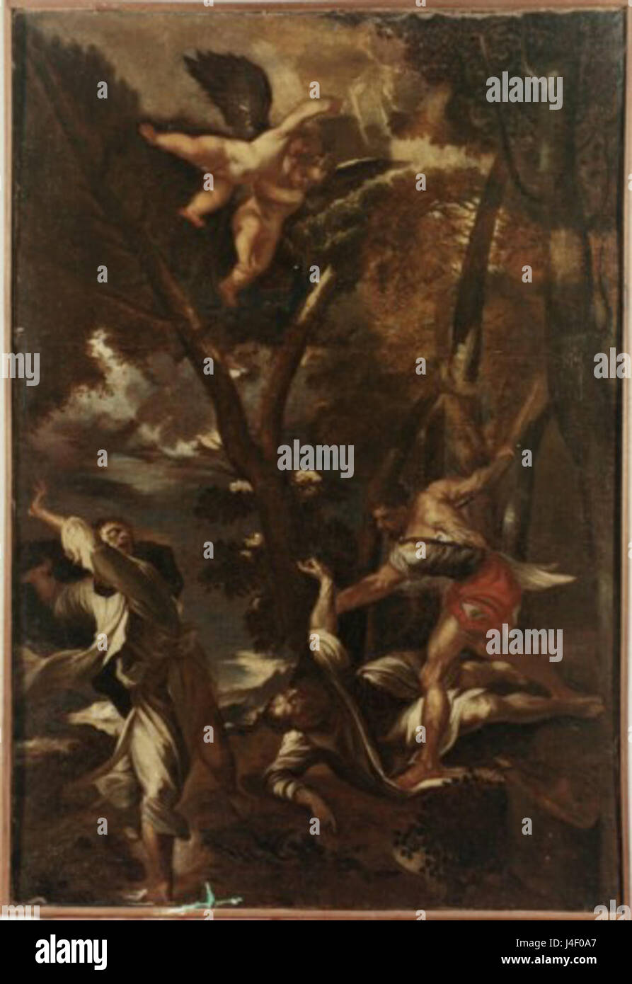 Martirio di San Pietro martire da tiziano copia dans cinquecentesca collezione privata à Palerme Banque D'Images