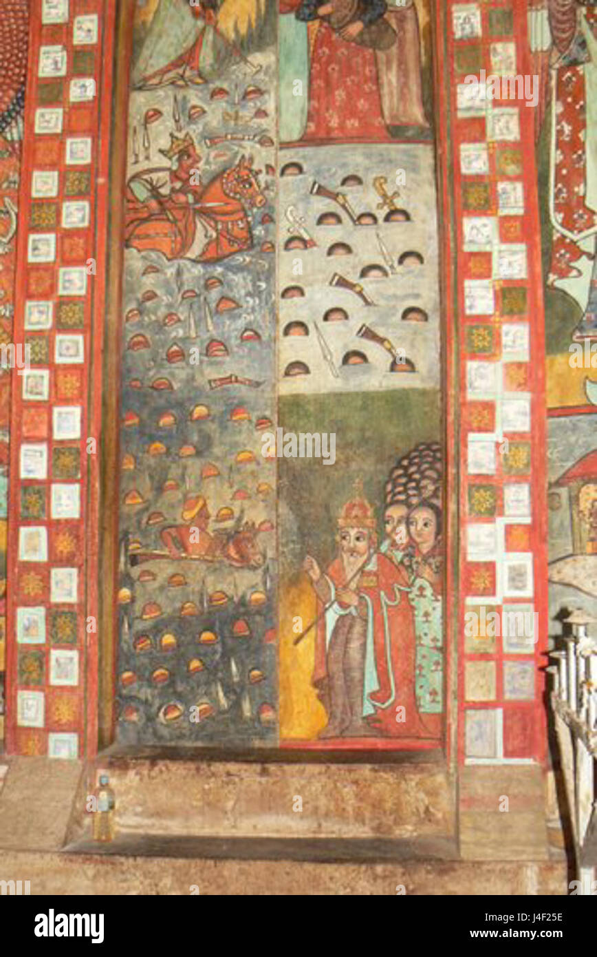 16e siècle peinture Darga Sellassie église Lac Tana Banque D'Images