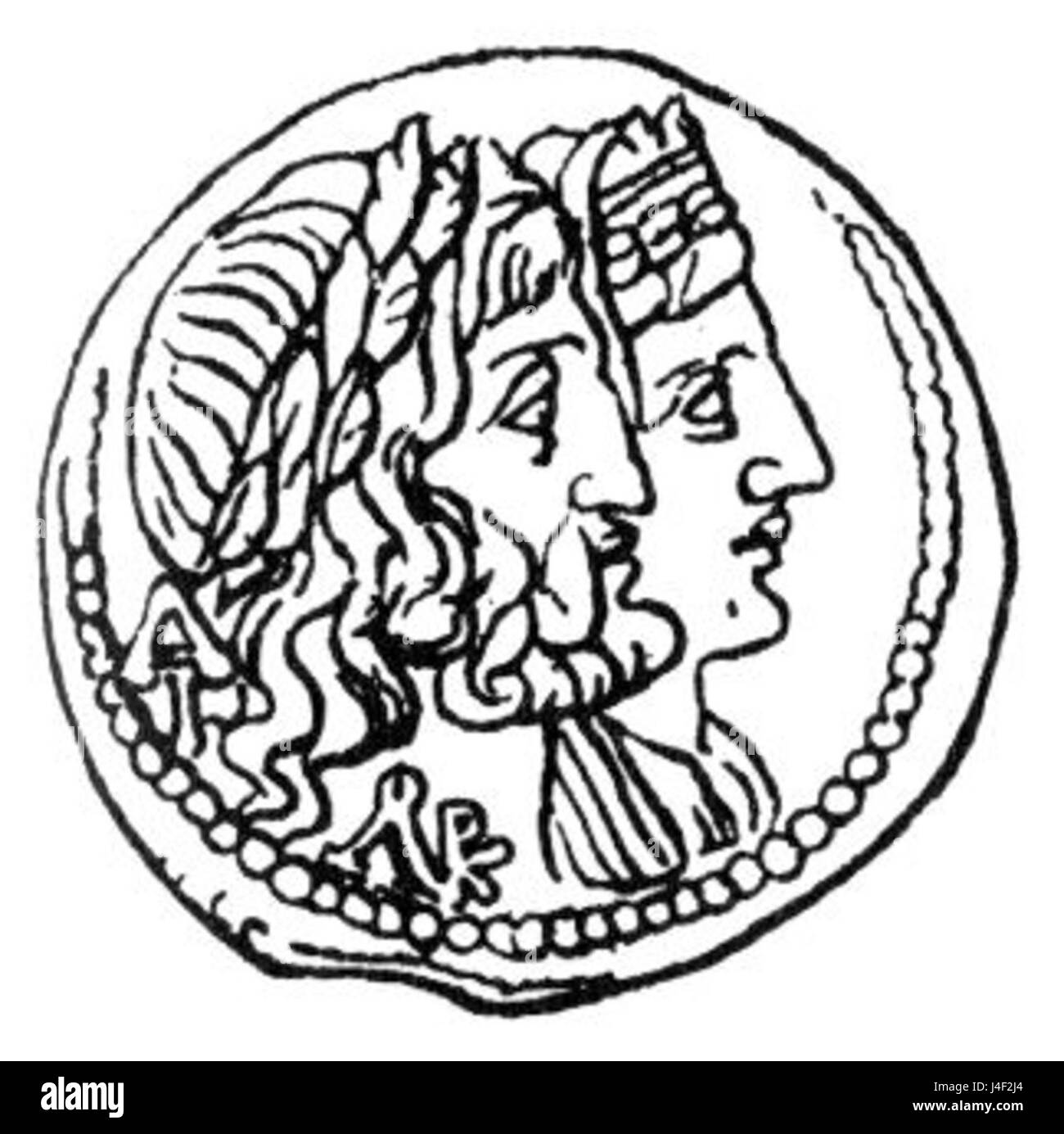Dione et Zeus Roscher 11 p. 1029 Banque D'Images