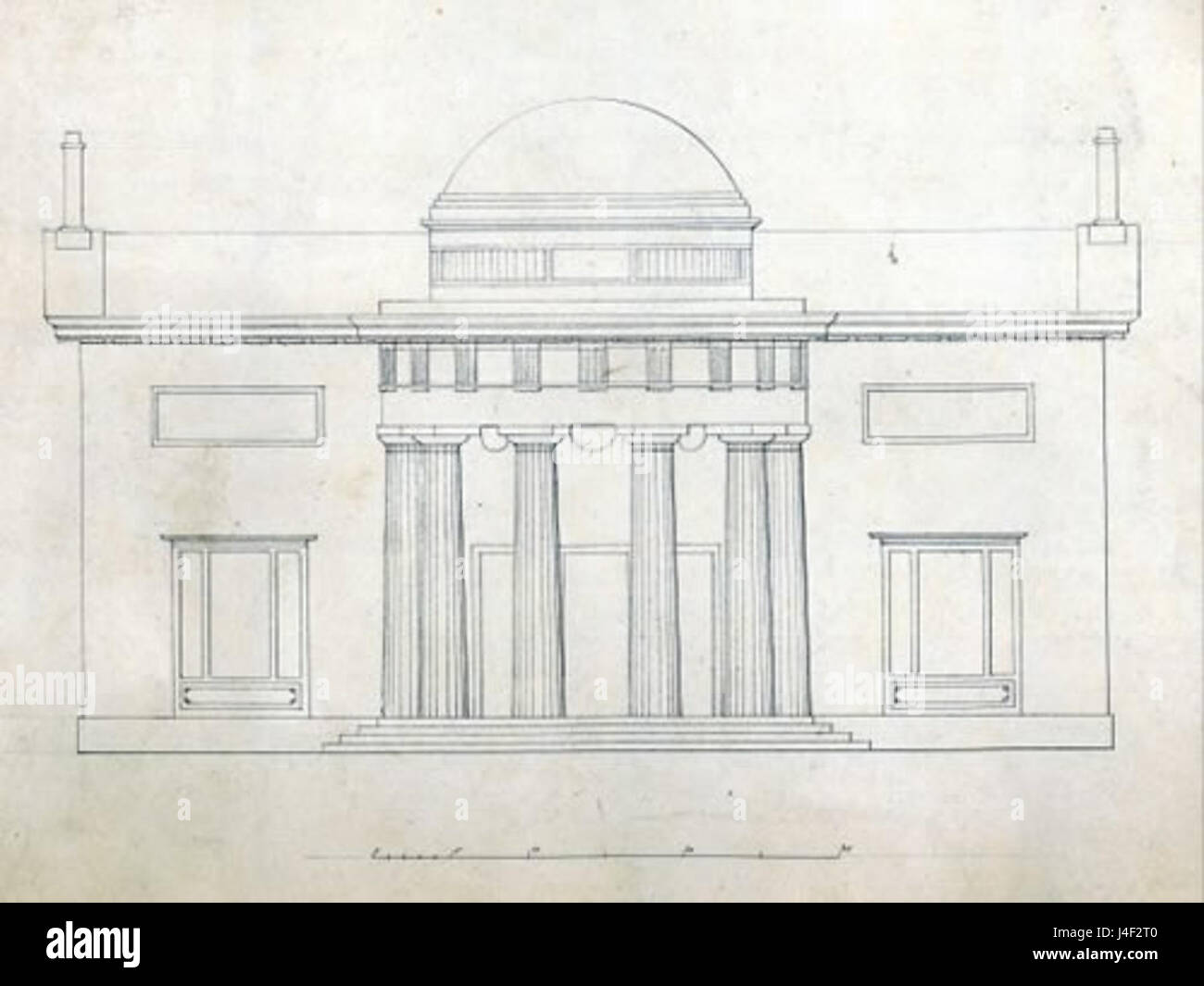 Design pour Le Holme. L'élévation par Decimus Burton jardin 1816 Banque D'Images