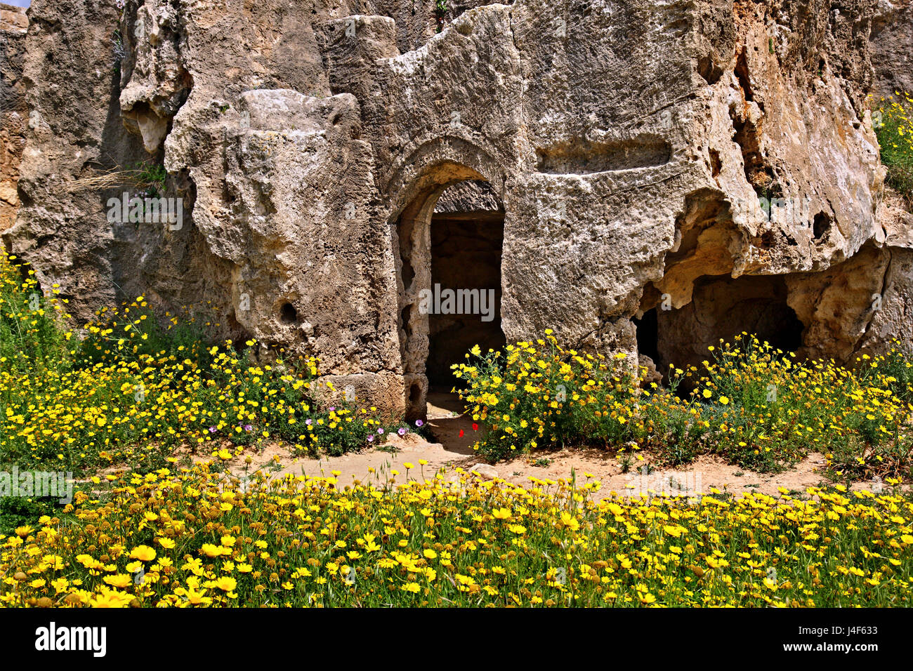 Tombes des Rois (Site du patrimoine mondial de l'UNESCO), Paphos, Chypre. La ville de Paphos est une des 2 Capitales européennes de la culture pour 2017 Banque D'Images