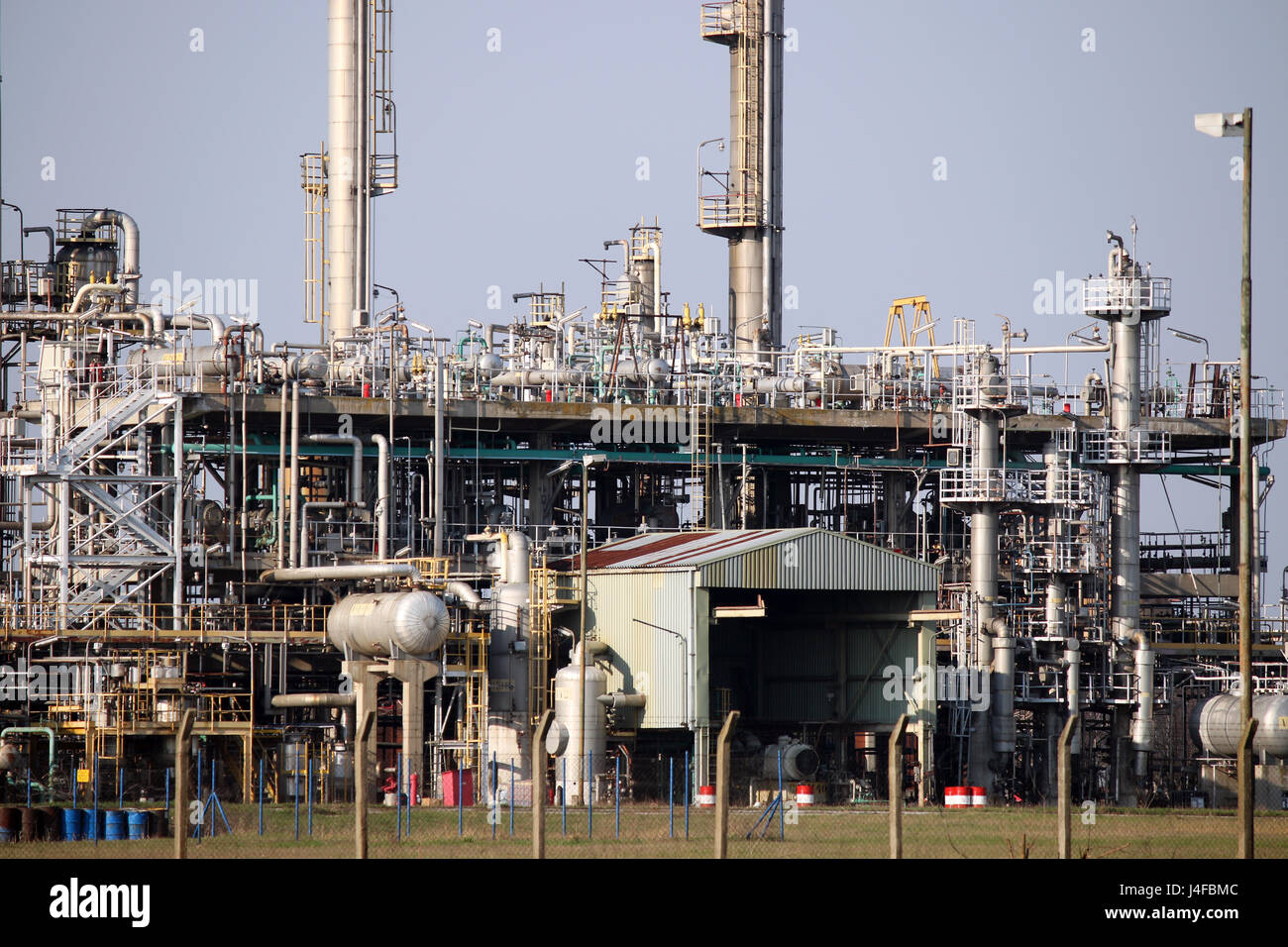 Détail de l'usine pétrochimique de l'industrie lourde Banque D'Images