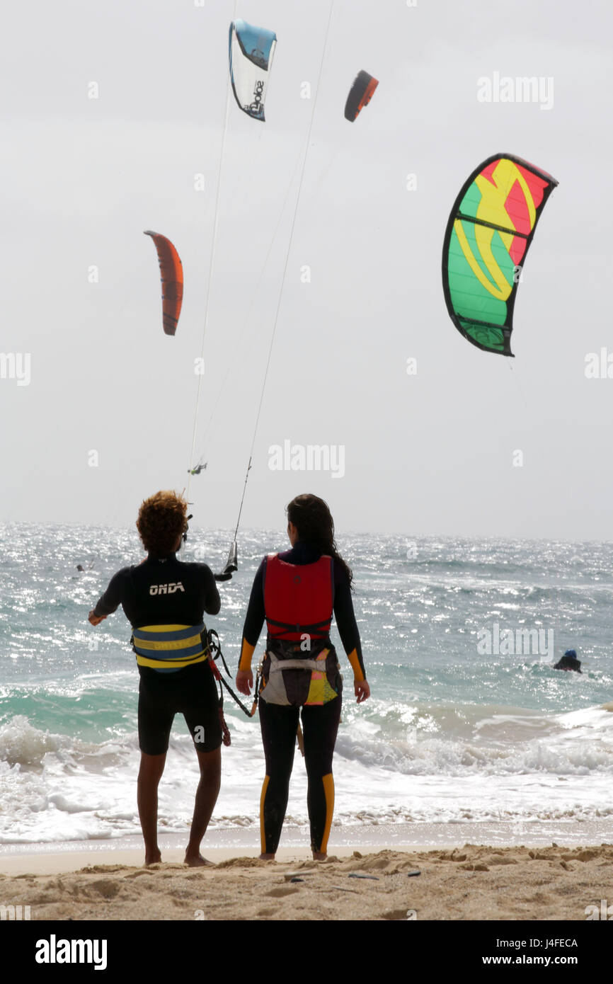 Cours de kite surf Banque D'Images