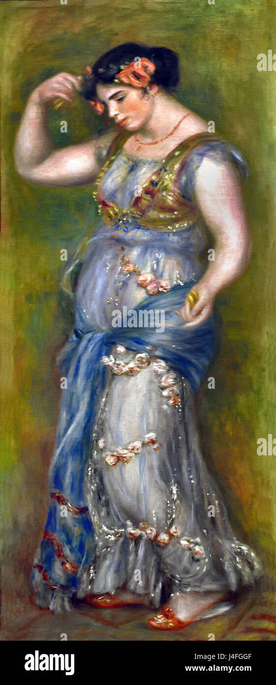 Dancing Girl avec de castagnettes Paire de danseuses avec encore de InstrumentsPierre 1841-1919 Auguste Renoir impressionniste français France Banque D'Images