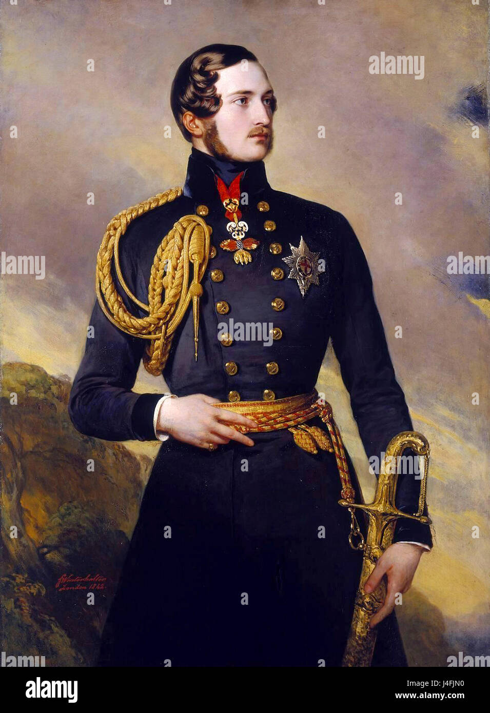 Prince Albert, le Prince Albert de Saxe-cobourg et Gotha (Francis Albert Auguste Charles Emmanuel) était le mari de la reine Victoria. Banque D'Images