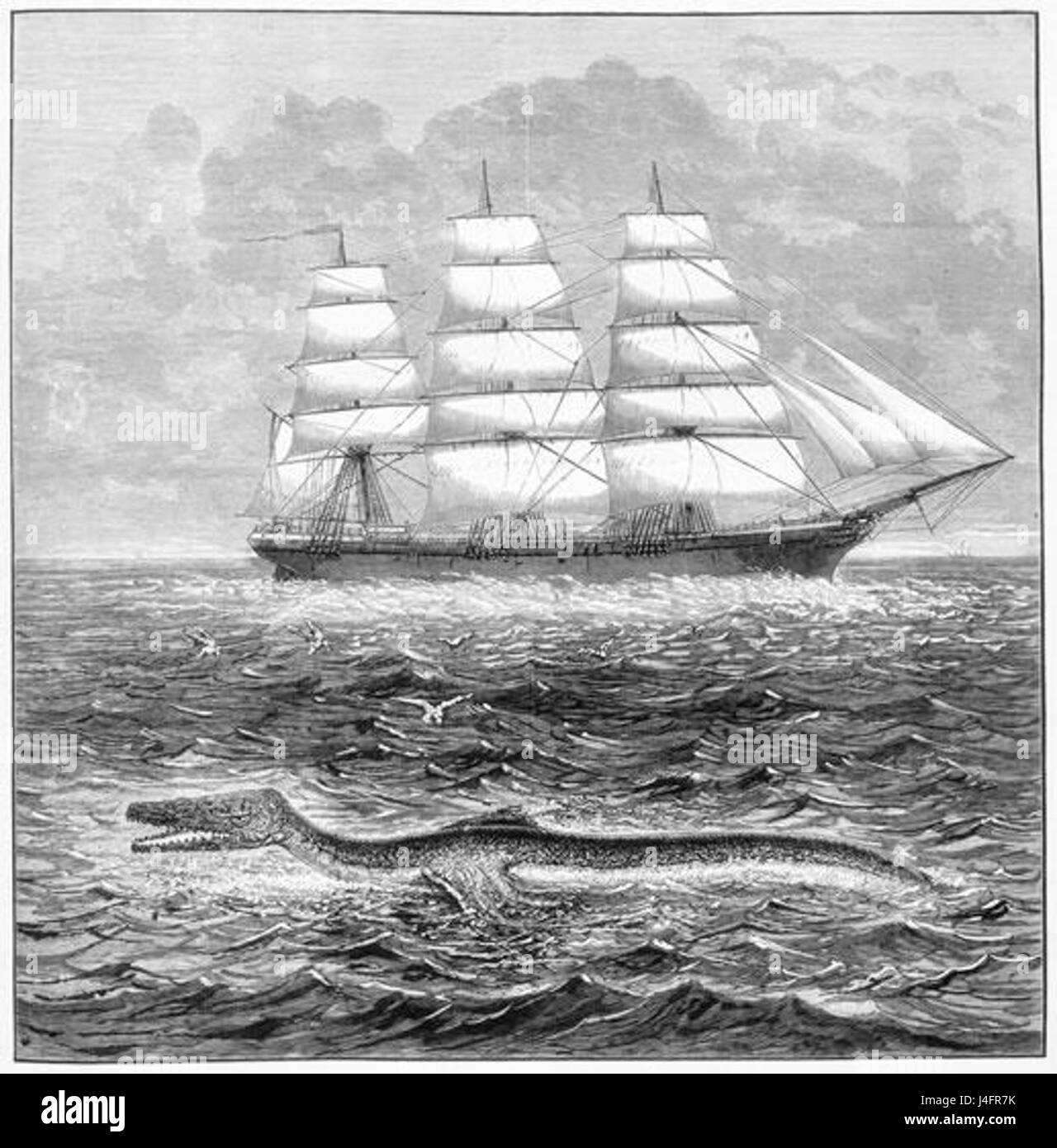 Serpent de mer 1877 Banque D'Images