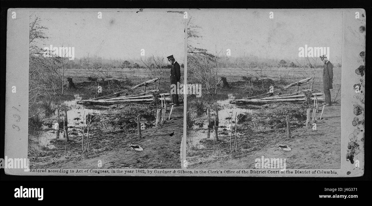 Tombes des soldats à Bull Run Banque D'Images