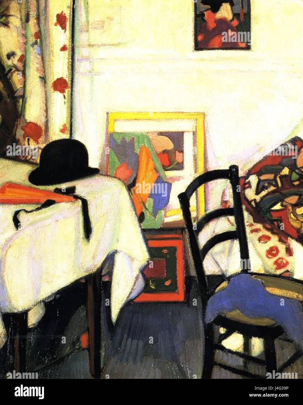 Samuel John Peploe intérieur avec impression japonaise Banque D'Images