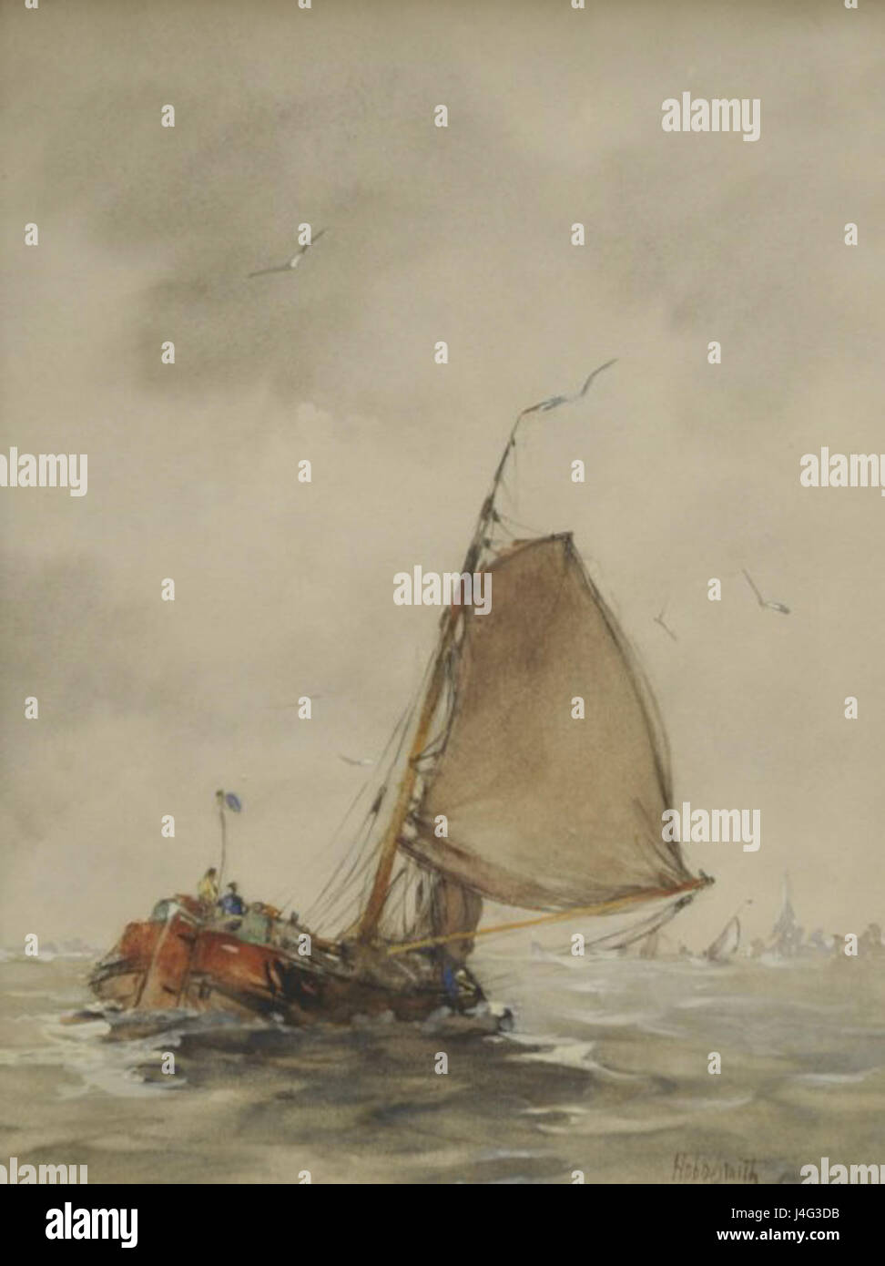 Smith Tjalk Zuiderzee Banque D'Images