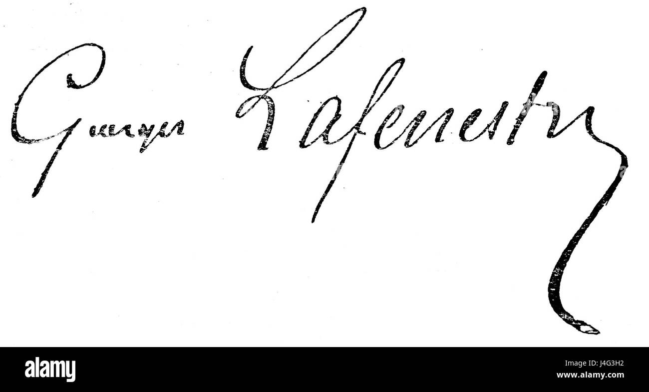 Une image montrant la signature de Georges Lafenestre, critique d'art et historien français, connu pour ses contributions à la critique d'art et à l'histoire du XIXe siècle. Banque D'Images Une image montrant la signature de Georges Lafenestre, critique d'art et historien français, connu pour ses contributions à la critique d'art et à l'histoire du XIXe siècle. Banque D'Images