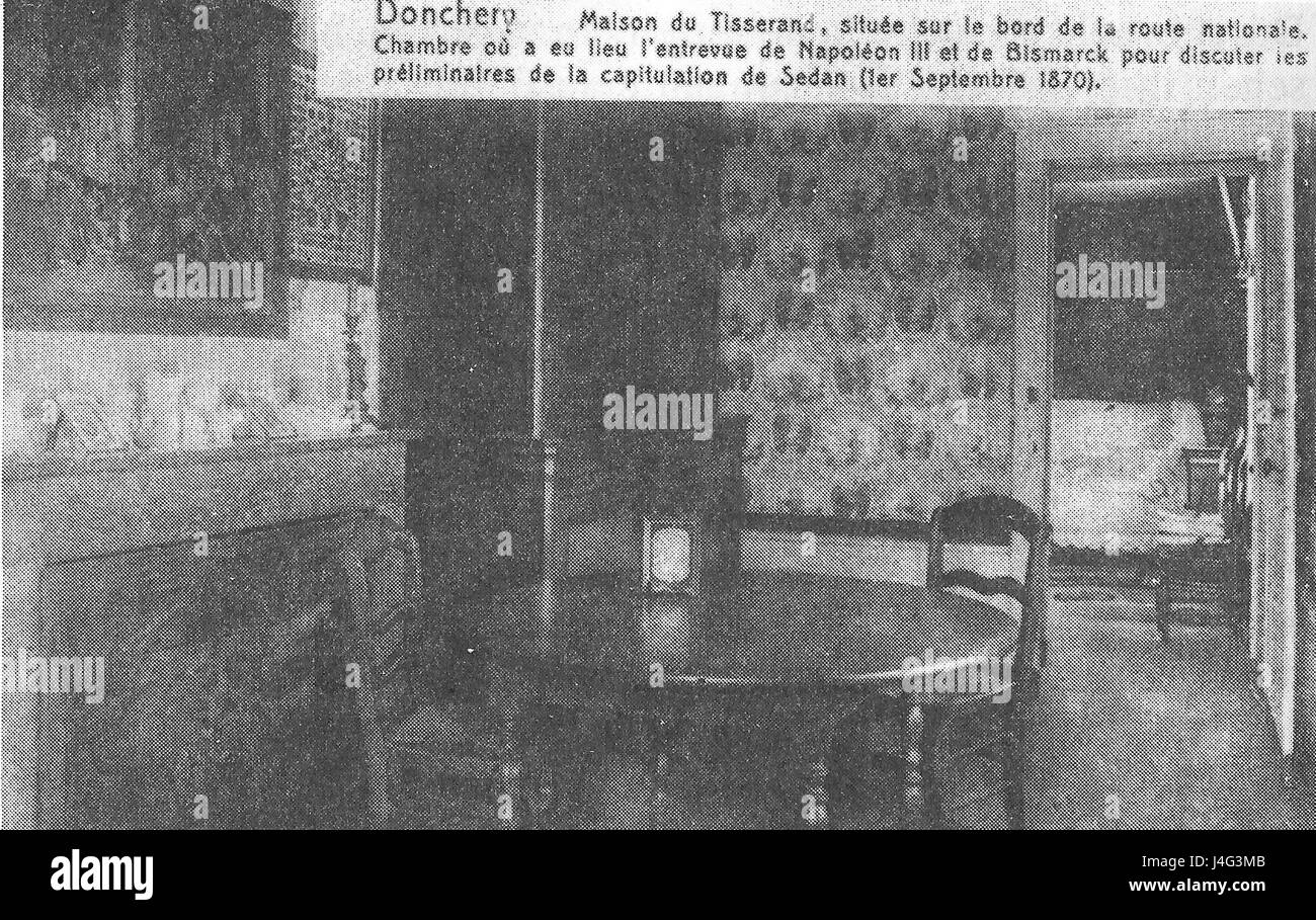 Cette image fait probablement référence à une scène ou une représentation de Sedan, une ville du nord-est de la France. Connue pour son importance historique, Sedan a été le site d'une bataille majeure pendant la guerre franco-prussienne. Banque D'Images