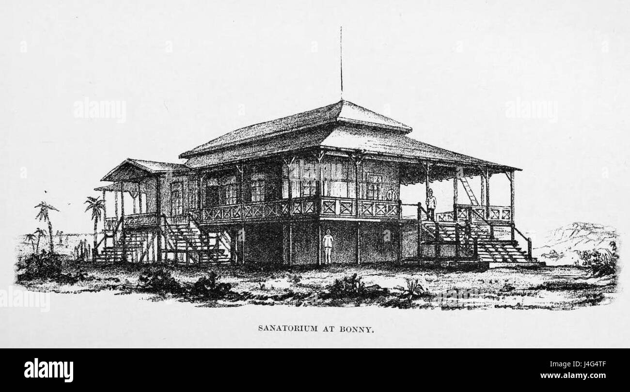Stanley Fondation de l'Etat libre du Congo 234 Sanatorium de Bonny Banque D'Images