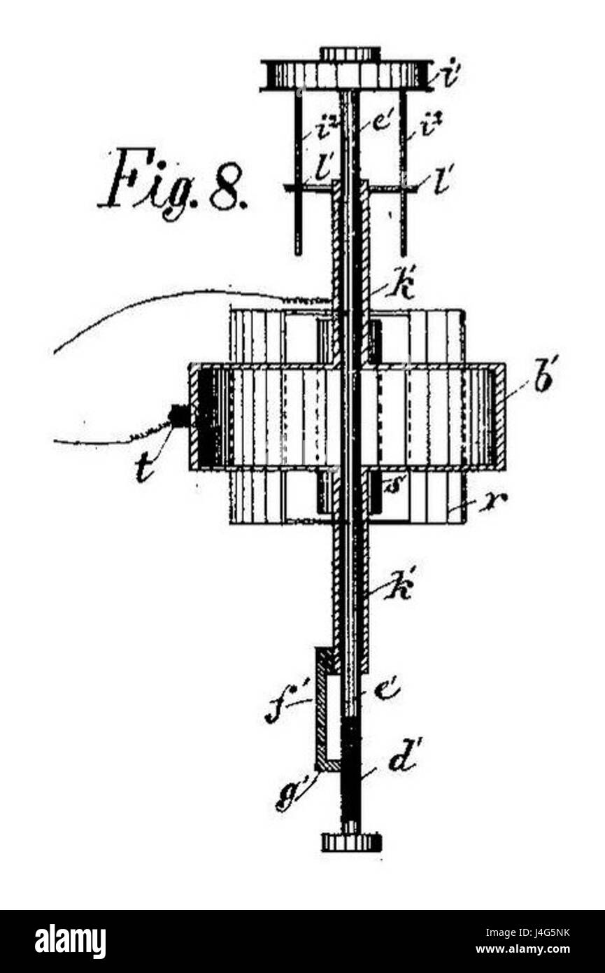 Brevet suédois 6135, représenté à la Fig. 8, détaille une invention innovante de Suède. Le brevet met en valeur l'ingéniosité suédoise et les contributions du pays aux progrès technologiques au cours de l'époque. Banque D'Images