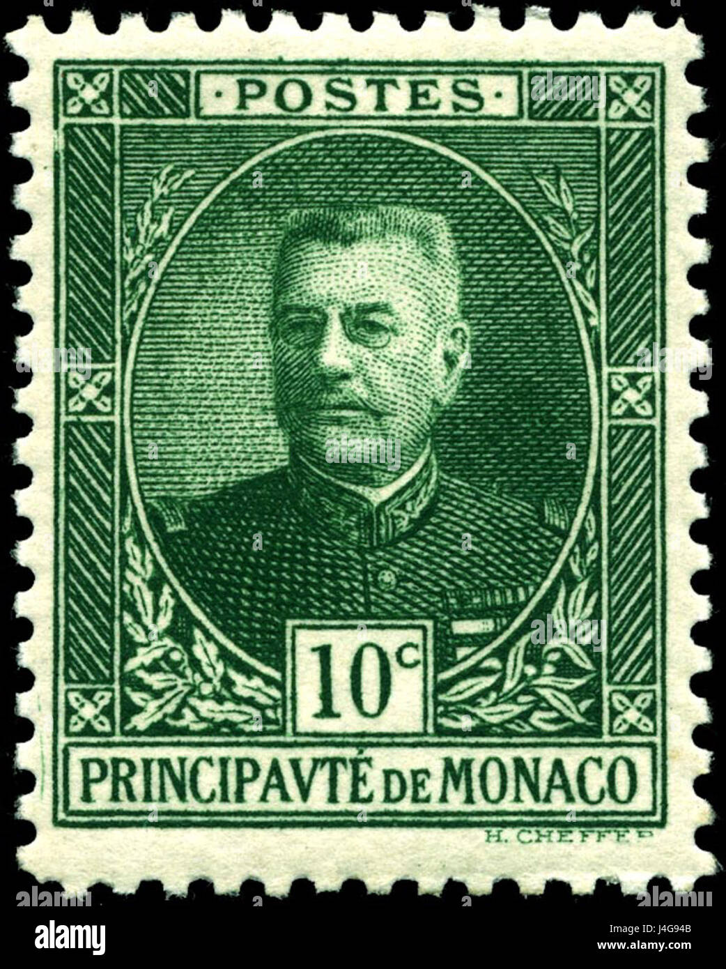 Monaco 1923 Timbre 10c Banque D'Images