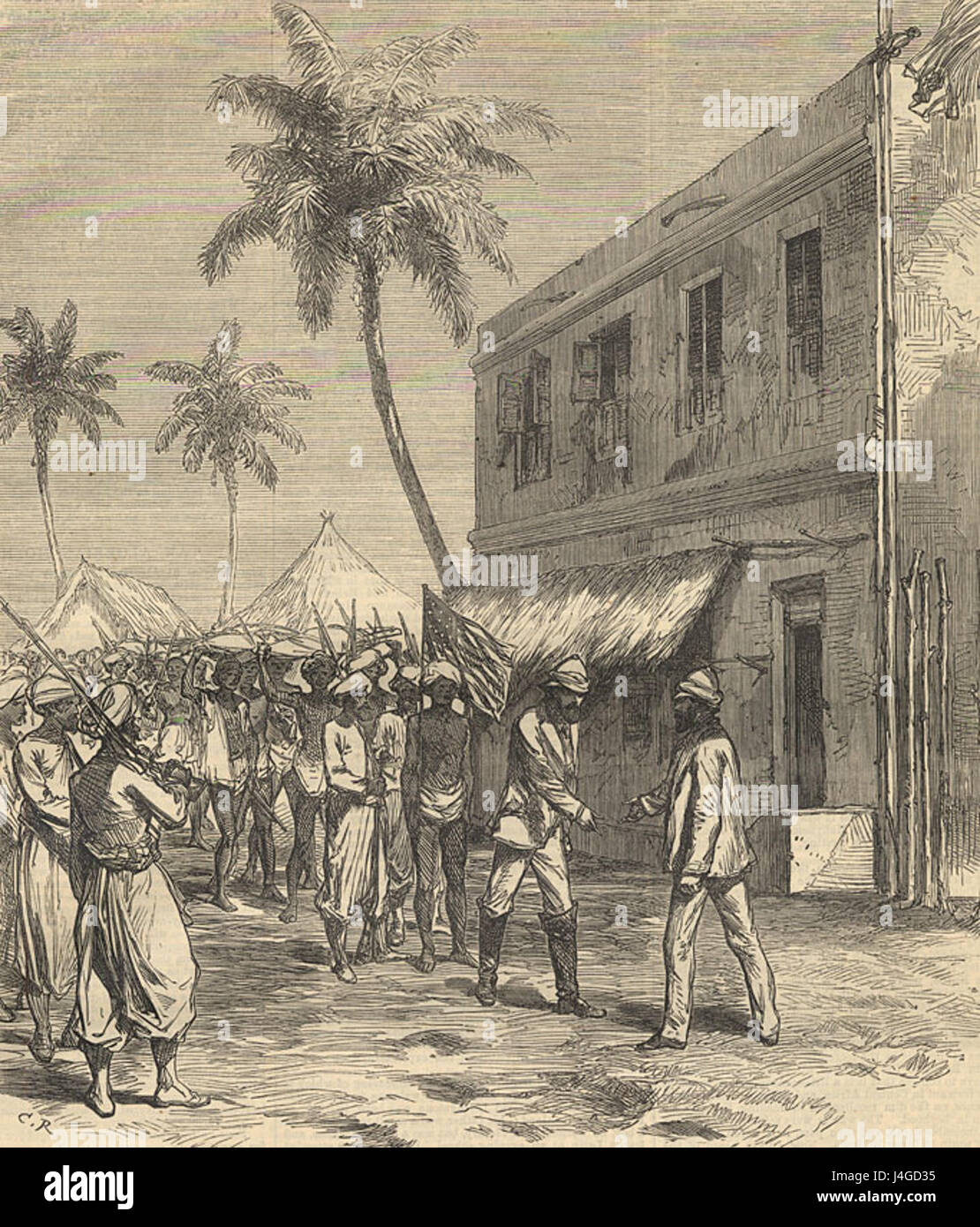 Stanley et Livingstone dans l'Illustrated London News 1872 Banque D'Images