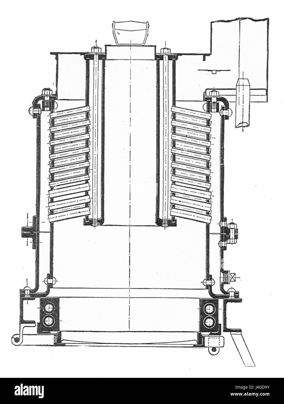 La chaudière Straker, telle que décrite dans *Modern Engines* de Rankin Kennedy, est un type de chaudière industrielle utilisée dans les machines à vapeur. Cette section fournit des informations détaillées sur sa conception et son efficacité, en mettant l'accent sur son rôle dans les premières technologies de moteurs à vapeur. Banque D'Images