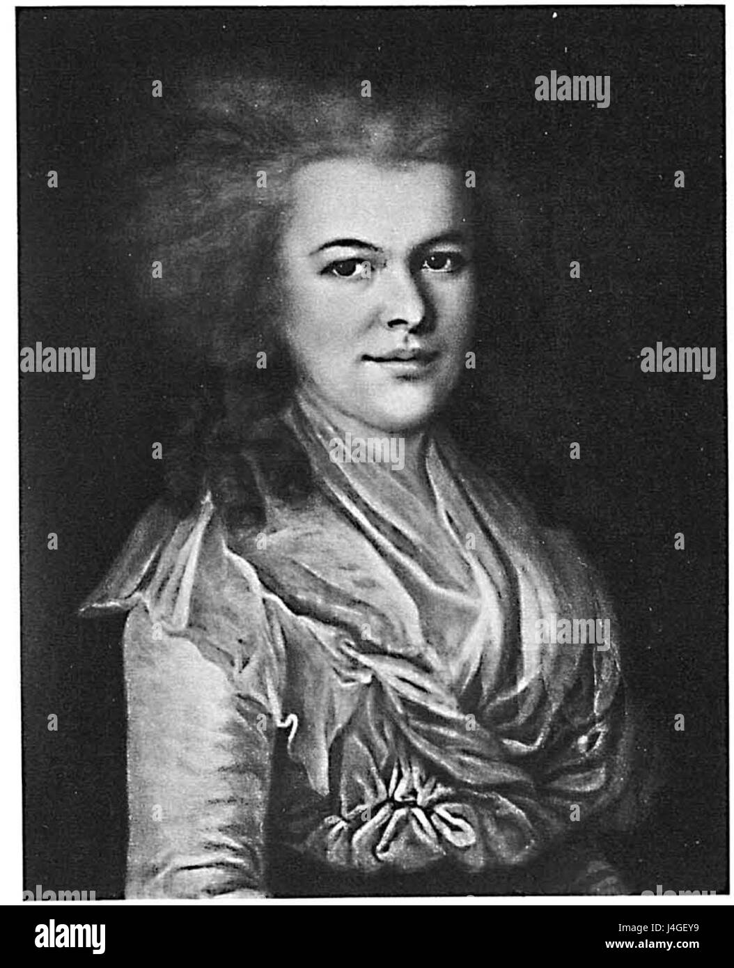 'La comtesse Elisabeth Petrowna Tchernycheff' est un portrait du XIXe siècle réalisé par un artiste russe inconnu, mettant en valeur l'aristocratie de l'époque. Le portrait illustre la mode, l'élégance et le style raffiné de la noblesse russe dans les années 1800 Banque D'Images