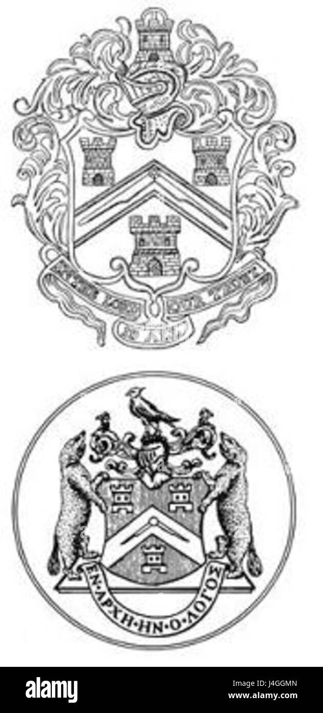 Le sceau de la première Grande Loge d'Angleterre est un emblème de la franc-maçonnerie, représentant le leadership et l'autorité de l'une des organisations maçonniques les plus influentes de l'histoire. C'est un symbole de l'unité franc-maçon et de la gouvernance. Banque D'Images