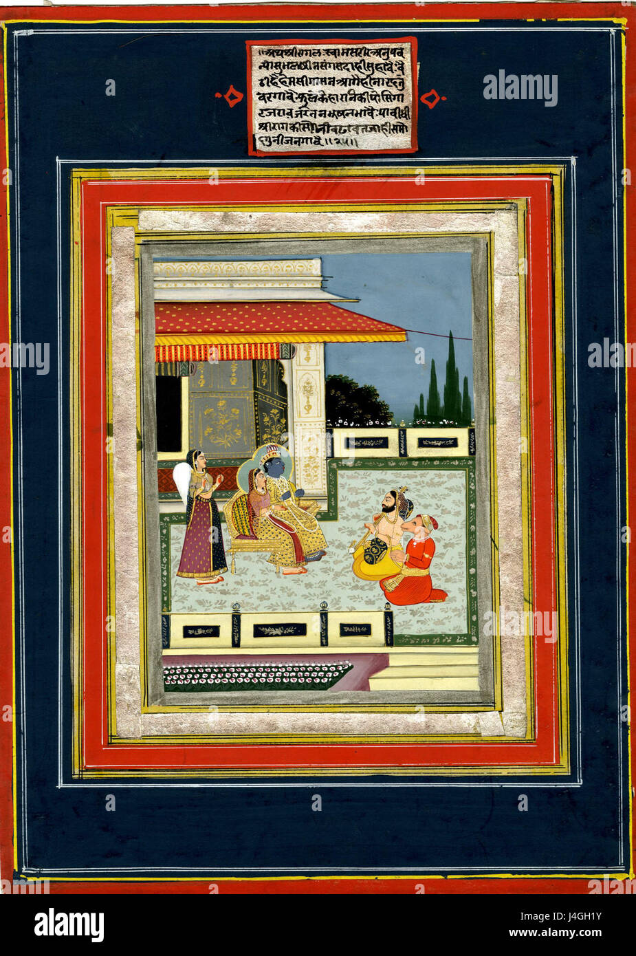« Shri Raga », une œuvre importante du Rajasthan, a été créée entre 1790 et 1810. Cette pièce, conservée au British Museum, reflète les riches traditions culturelles et artistiques du Rajasthan à la fin du XVIIIe siècle et au début du XIXe siècle. Banque D'Images