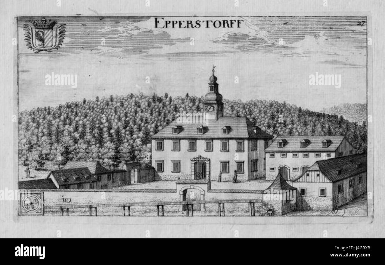 Valvasor 1688 Eppersdorf Schloss Banque D'Images
