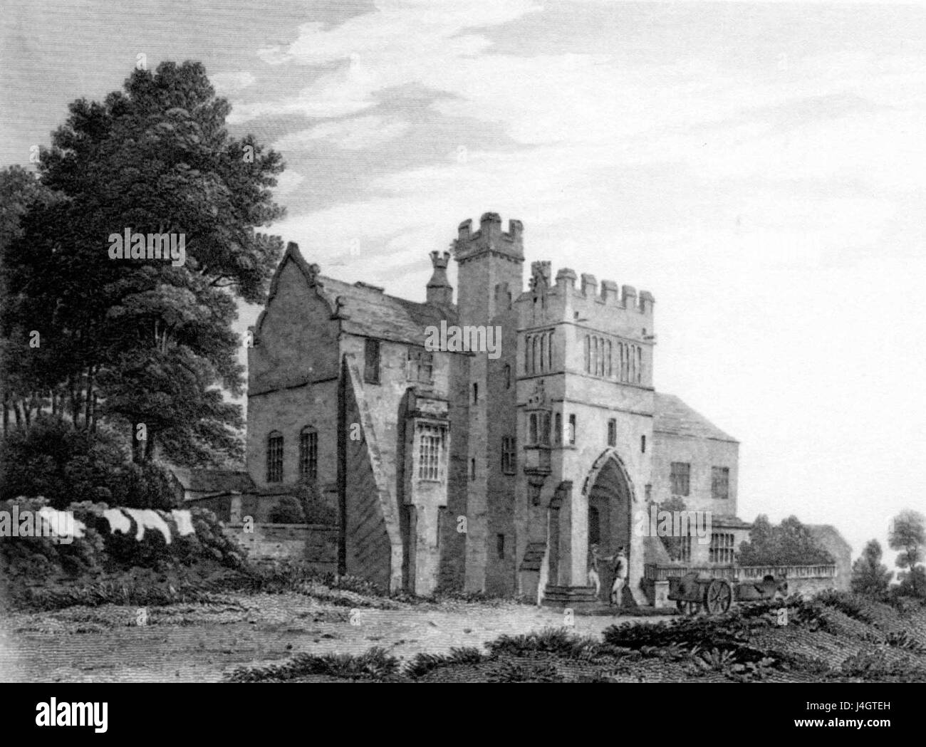 Saighton Grange est un domaine historique situé dans le Cheshire, en Angleterre. Il a été construit à l'origine comme une résidence privée et est connu pour sa grande architecture et ses jardins pittoresques. Le domaine a été réaffecté à diverses utilisations au fil du temps. Banque D'Images