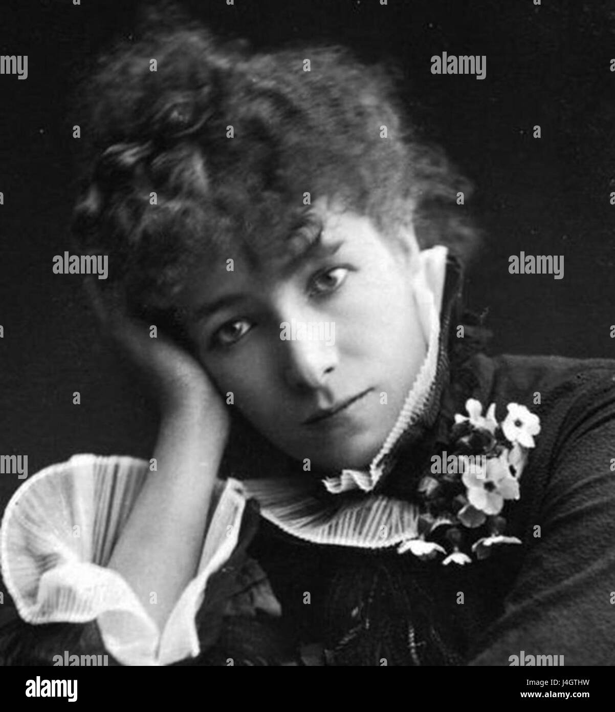 Sarah Bernhardt par Paul Nadar (récolte) Banque D'Images